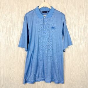 Bobby Jones Players Blue Stripe Golf Polo Shirt